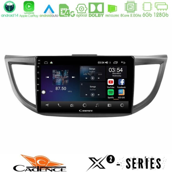 Cadence X2 Series 8Core Android14 6+128GB  Honda CRV 2012-2017 Navigation Multimedia Tablet 9"