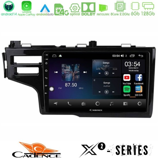 Cadence X2 Series 8Core Android14 6+128GB  Honda Jazz 2013-2020 Navigation Multimedia Tablet 9"