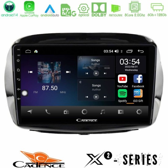 Cadence X2 Series 8Core Android14 6+128GB Honda FR-V 2004-2009 Navigation Multimedia Tablet 10"