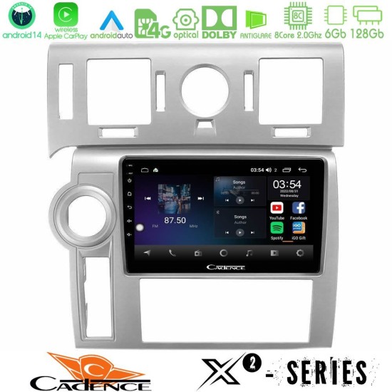 Cadence X2 Series 8Core Android14 6+128GB  Hummer H2 2008-2009 Navigation Multimedia Tablet 9"
