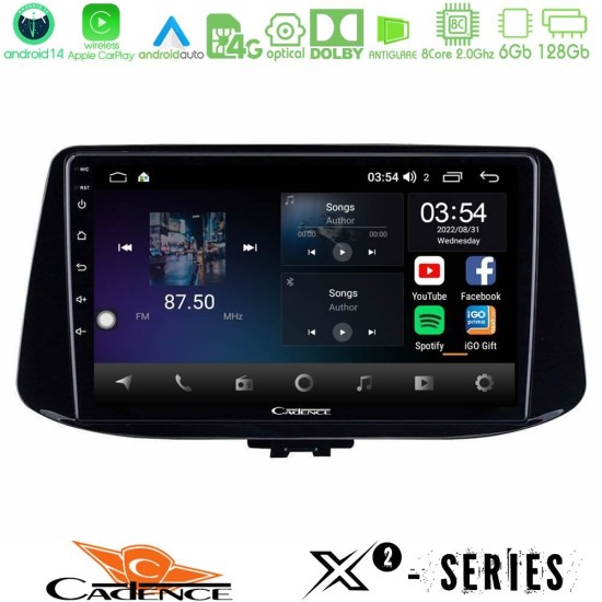 Cadence X2 Series 8Core Android14 6+128GB  Hyundai i30 Navigation Multimedia Tablet 9"