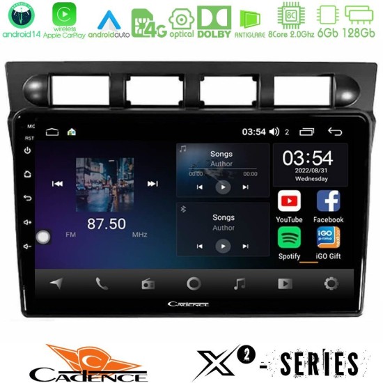 Cadence X2 Series 8Core Android14 6+128GB  Kia Picanto 2004-2007 Navigation Multimedia Tablet 9"