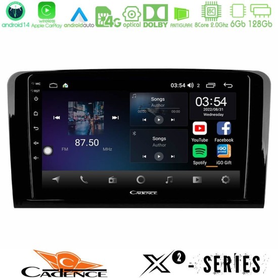 Cadence X2 Series 8Core Android14 6+128GB  Mercedes ML/GL Class Navigation Multimedia Tablet 9"