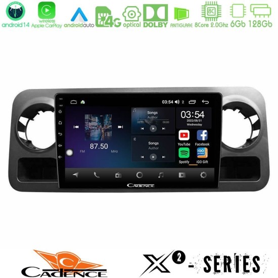 Cadence X2 Series 8Core Android14 6+128GB  Mercedes Sprinter W907 Navigation Multimedia Tablet 10"