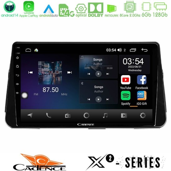 Cadence X2 Series 8Core Android14 6+128GB  Nissan Micra K14 Navigation Multimedia Tablet 9"