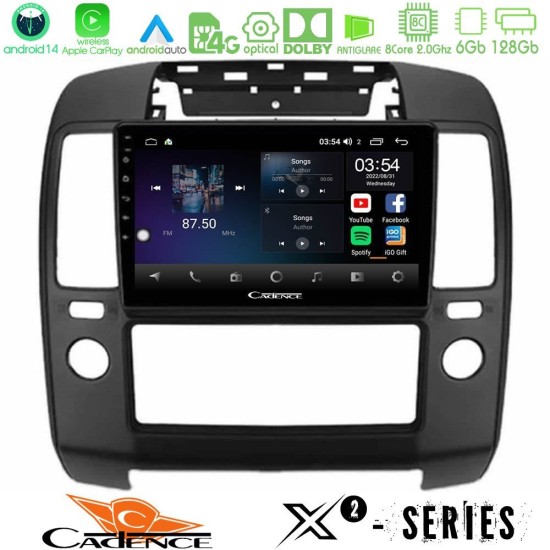 Cadence X2 Series 8Core Android14 6+128GB  Nissan Navara Navigation Multimedia Tablet 9"