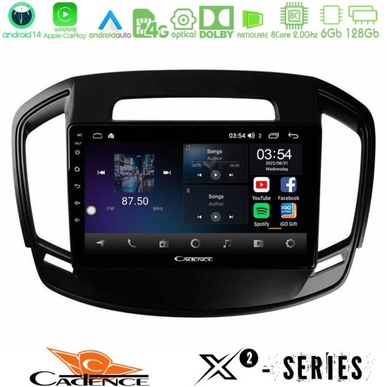 Cadence X2 Series 8Core Android14 6+128GB  Opel Insignia 2014-2017 Navigation Multimedia Tablet 9"