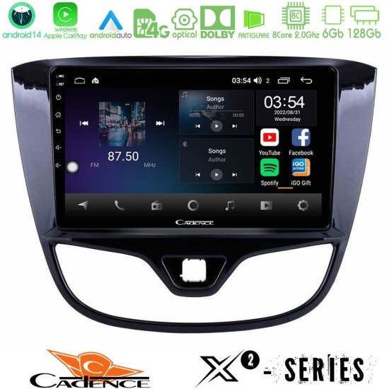 Cadence X2 Series 8Core Android14 6+128GB  Opel Karl 2017-2019 Navigation Multimedia Tablet 9"