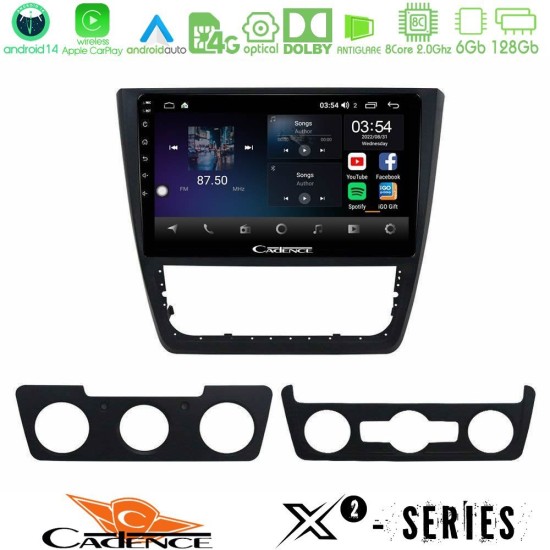 Cadence X2 Series 8Core Android14 6+128GB  Skoda Yeti 2009-> Navigation Multimedia Tablet 10"