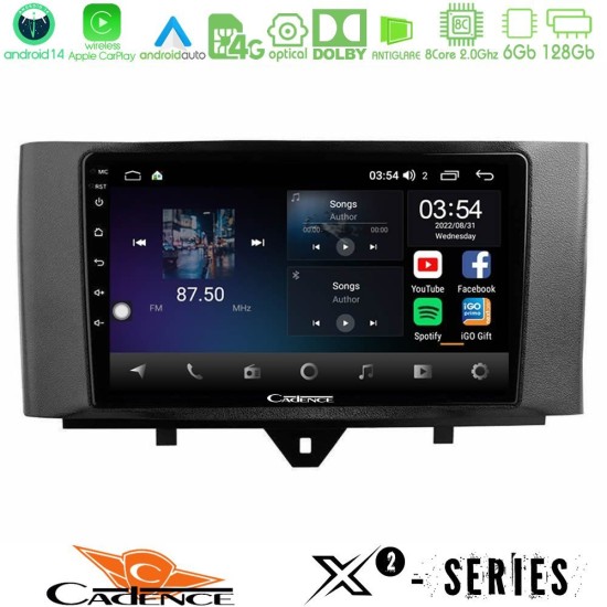 Cadence X2 Series 8Core Android14 6+128GB  Smart 451 Facelift Navigation Multimedia Tablet 9"