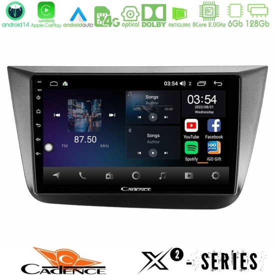 Cadence X2 Series 8Core Android14 6+128GB  Seat Altea 2004-2015 Navigation Multimedia Tablet 9"