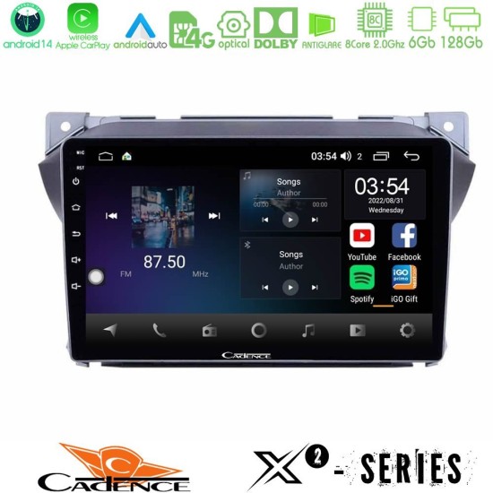 Cadence X2 Series 8Core Android14 6+128GB  Suzuki Alto amp; Nissan Pixo Navigation Multimedia Tablet 9"