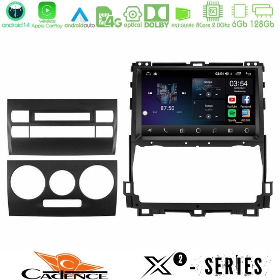 Cadence X2 Series 8Core Android14 6+128GB  Toyota Land Cruiser J120 2002-2009 Navigation Multimedia Tablet 9"