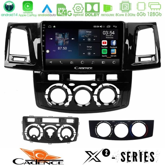 Cadence X2 Series 8Core Android14 6+128GB  Toyota Hilux 2007-2016 Navigation Multimedia Tablet 9"