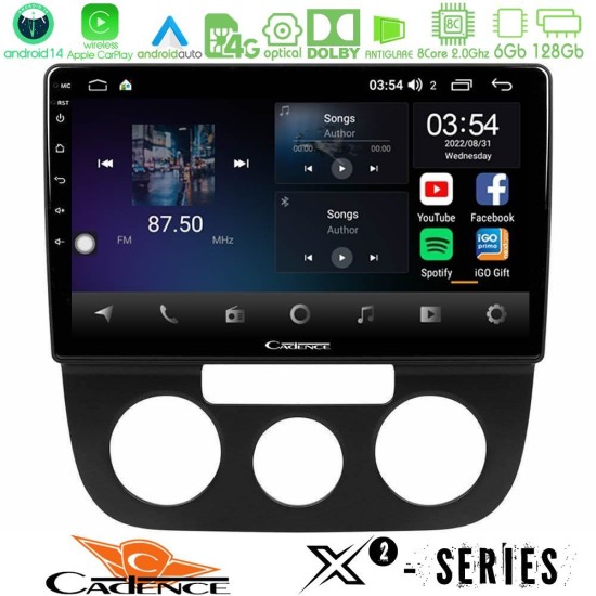 Cadence X2 Series 8Core Android14 6+128GB  VW Jetta Navigation Multimedia Tablet 10"