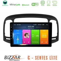 Bizzar C Series Lite 4Core Android14 2+32GB Hyundai Accent 2006-2011 Navigation Multimedia Tablet 9"