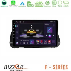 Bizzar F Series 8Core Android14 4+64GB Dacia Sandero/Logan/Jogger 2022-> Navigation Multimedia Tablet 9" Με Carplay & Android Auto