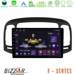 Bizzar F Series 8Core Android14 4+64GB Hyundai Accent 2006-2011 Navigation Multimedia Tablet 9" Με Carplay & Android Auto