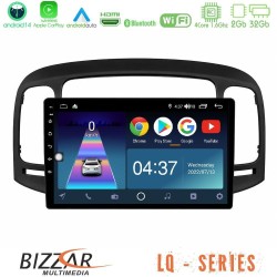 Bizzar LQ Series 4Core Android14 2+32GB Hyundai Accent 2006-2011 Navigation Multimedia Tablet 9" Με Carplay & Android Auto