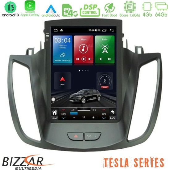 Bizzar Tesla Series 8Core Android13 4+64GB Ford C-Max/Kuga Navigation Multimedia Tablet 9.7"
