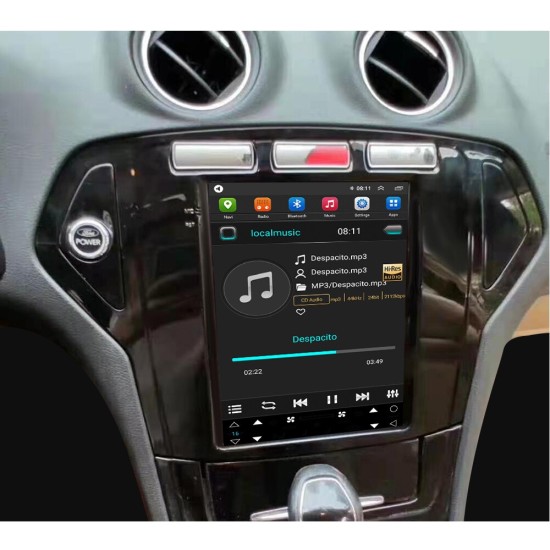 Bizzar Tesla Series 8Core Android13 4+64GB Ford Mondeo 2007-2010 AUTO A/C Navigation Multimedia Tablet 9.7"