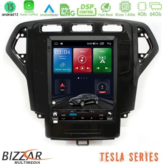 Bizzar Tesla Series 8Core Android13 4+64GB Ford Mondeo 2007-2010 AUTO A/C Navigation Multimedia Tablet 9.7"