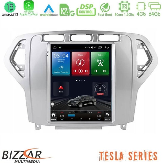 Bizzar Tesla Series 8Core Android13 4+64GB Ford Mondeo 2007-2010 AUTO A/C Navigation Multimedia Tablet 9.7"