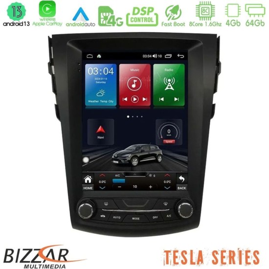 Bizzar Tesla Series 8Core Android13 4+64GB Toyota RAV4 Navigation Multimedia Tablet 9.7"
