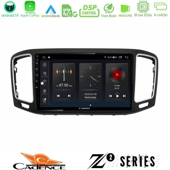 Cadence Z2 Series 8Core Android14 4+64GB VW Sharan 2015-2023 Navigation Multimedia Tablet 9" Με Carplay & Android Auto