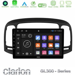 Clarion GL300 Series 4Core Android11 2+32GB Hyundai Accent 2006-2011 Navigation Multimedia Tablet 9" Με Carplay & Android Auto