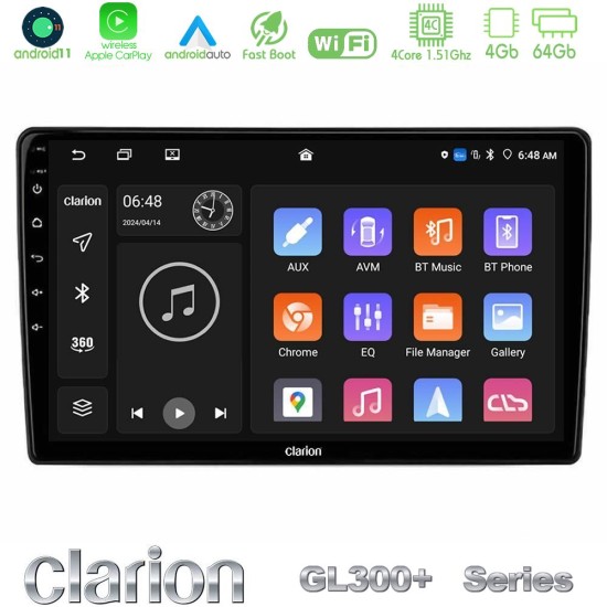 Clarion GL300+ Series 4Core Android11 4+64GB  Alfa Romeo 159/Brera/Spider Navigation Multimedia Tablet 9"