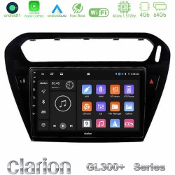 Clarion GL300+ Series 4Core Android11 4+64GB  Citroen C-Elysee / Peugeot 301 Navigation Multimedia Tablet 9"   (Μαύρο))