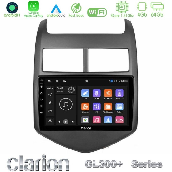 Clarion GL300+ Series 4Core Android11 4+64GB Chevrolet Aveo 2011-2017 Navigation Multimedia Tablet 9" Clarion GL300+ Series 4Core Android11 4+64GB Chevrolet Aveo 2011-2017 Navigation Multimedia Tablet 9"