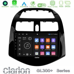 Clarion GL300+ Series 4Core Android11 4+64GB  Chevrolet Spark 2009-2015 Navigation Multimedia Tablet 9"