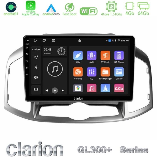 Clarion GL300+ Series 4Core Android11 4+64GB Chevrolet Captiva 2012-2016 Navigation Multimedia Tablet 9" Clarion GL300+ Series 4Core Android11 4+64GB Chevrolet Captiva 2012-2016 Navigation Multimedia Tablet 9"