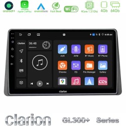 Clarion GL300+ Series 4Core Android11 4+64GB  Dacia Duster 2022-> Navigation Multimedia Tablet 9"