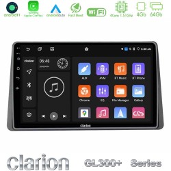 Clarion GL300+ Series 4Core Android11 4+64GB  Renault Arkana 2019-> Navigation Multimedia Tablet 10"
