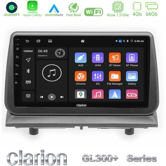 Clarion GL300+ Series 4Core Android11 4+64GB  Dodge Nitro 2007-2011 Navigation Multimedia Tablet 9"