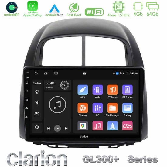 Clarion GL300+ Series 4Core Android11 4+64GB  Daihatsu Sirion/Subaru Justy Navigation Multimedia Tablet 10"