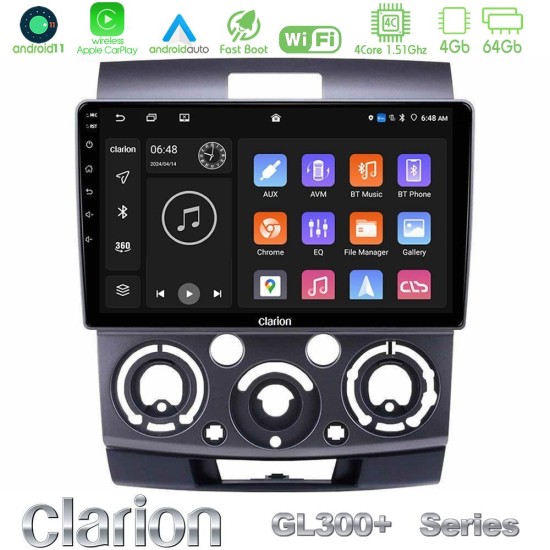 Clarion GL300+ Series 4Core Android11 4+64GB  Ford Ranger/Mazda BT50 Navigation Multimedia Tablet 9"
