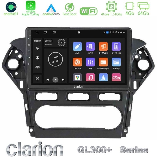 Clarion GL300+ Series 4Core Android11 4+64GB Ford Mondeo 2011-2014 Navigation Multimedia Tablet 10" Clarion GL300+ Series 4Core Android11 4+64GB Ford Mondeo 2011-2014 Navigation Multimedia Tablet 10"