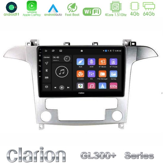 Clarion GL300+ Series 4Core Android11 4+64GB Ford S-Max 2006-2012 Navigation Multimedia Tablet 9" Clarion GL300+ Series 4Core Android11 4+64GB Ford S-Max 2006-2012 Navigation Multimedia Tablet 9"