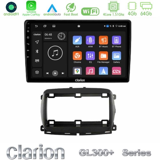 Clarion GL300+ Series 4Core Android11 4+64GB Fiat 500 2016> Navigation Multimedia Tablet 9" Clarion GL300+ Series 4Core Android11 4+64GB Fiat 500 2016> Navigation Multimedia Tablet 9"