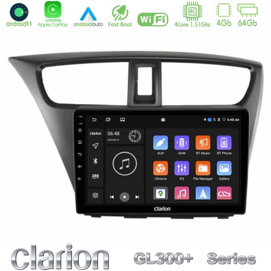 Clarion GL300+ Series 4Core Android11 4+64GB Honda Civic Hatchback 2012-2015 Navigation Multimedia Tablet 9" Clarion GL300+ Series 4Core Android11 4+64GB Honda Civic Hatchback 2012-2015 Navigation Multimedia Tablet 9"