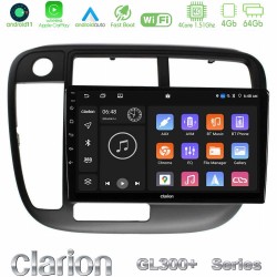 Clarion GL300+ Series 4Core Android11 4+64GB Honda Civic 1995-2001 Navigation Multimedia Tablet 9"