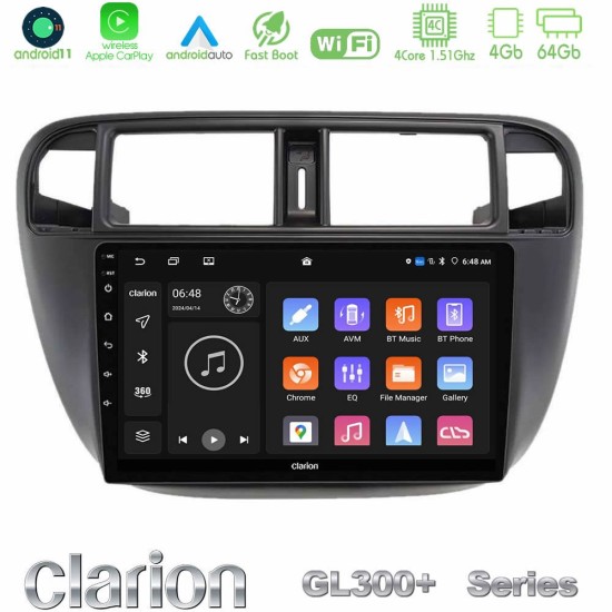 Clarion GL300+ Series 4Core Android11 4+64GB Honda Civic 1995-2001 Navigation Multimedia Tablet 9" Clarion GL300+ Series 4Core Android11 4+64GB Honda Civic 1995-2001 Navigation Multimedia Tablet 9"