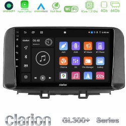Clarion GL300+ Series 4Core Android11 4+64GB  Hyundai Kona 2018-2023 Navigation Multimedia Tablet 10"