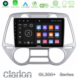 Clarion GL300+ Series 4Core Android11 4+64GB  Hyundai i20 2009-2012 Auto A/C Navigation Multimedia Tablet 9"