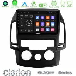 Clarion GL300+ Series 4Core Android11 4+64GB  Hyundai i30 2007-2012 Manual A/C Navigation Multimedia Tablet 9"