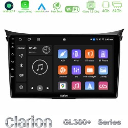 Clarion GL300+ Series 4Core Android11 4+64GB  Hyundai i30 2012-2017 Navigation Multimedia Tablet 9"